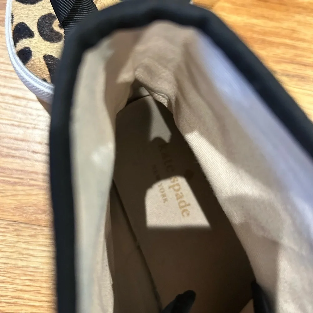 Kate Spade Black and Tan Sneakers with Animal Print - Picture 2 of 6